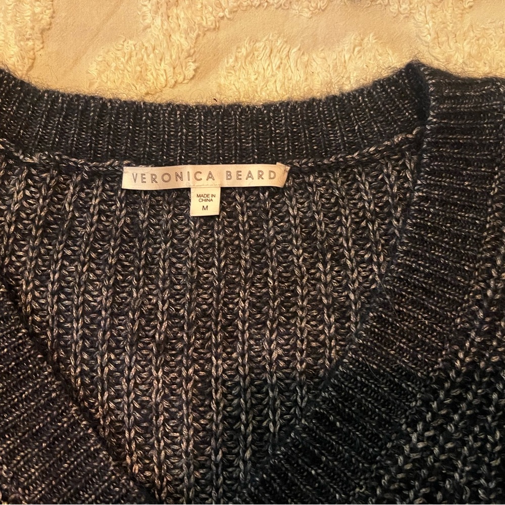 Veronica Beard Navy V-Neck Sweater - Picture 5 of 9